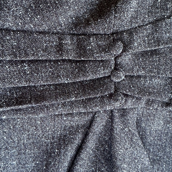WHBM Asymmetrical Gray Tweed Sheath Dress NWT Size 12 - Picture 5 of 13